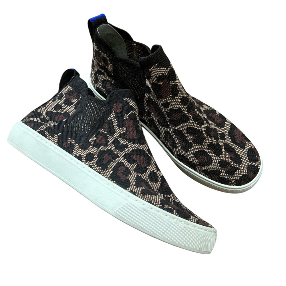 Rothy's The Chelsea Sneaker Boot Wildcat Cheetah 8